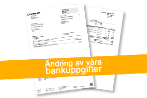 ÄNDRING AV BANKDETALJER