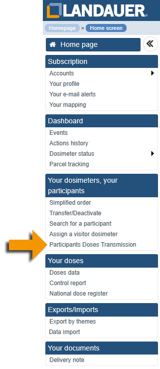 participant dose transmission